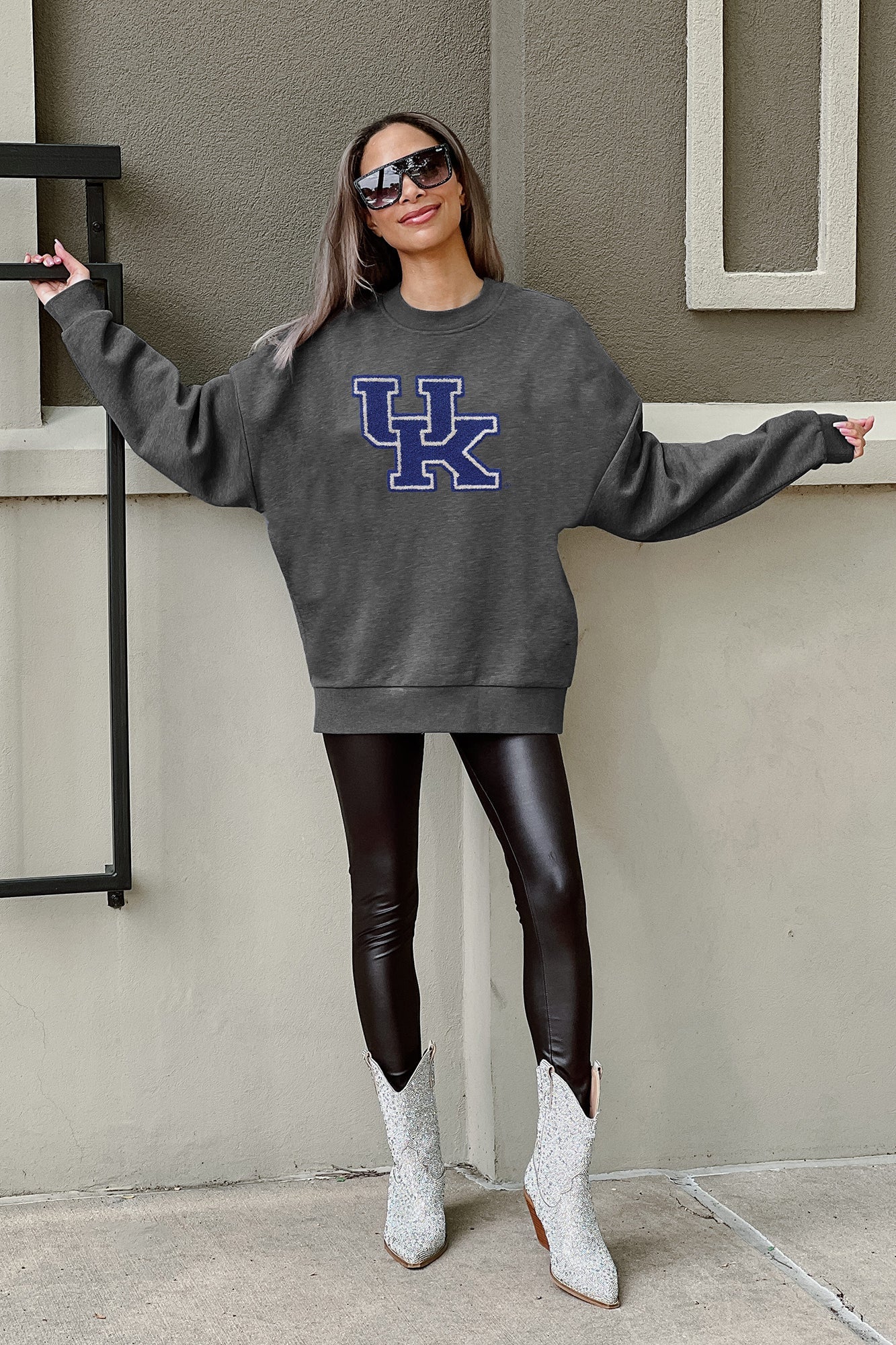 KENTUCKY WILDCATS ON THE REBOUND PREMIUM FLEECE DROP SHOULDER CREWNECK PULLOVER