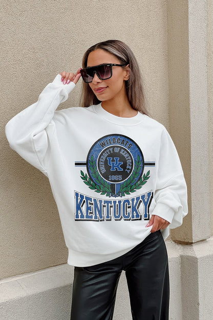 KENTUCKY WILDCATS HOT SHOT PREMIUM FLEECE DROP SHOULDER CREWNECK PULLOVER