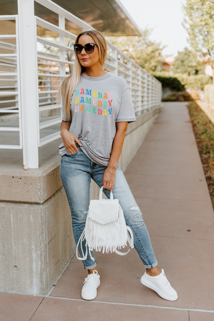 OH HEY GAMEDAY MINERAL WASHED OVERSIZED TEE