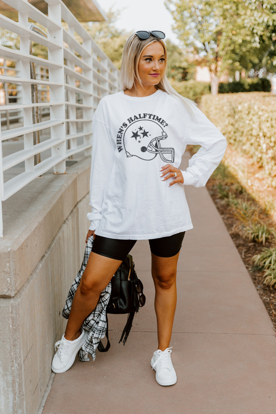 HERE FOR HALFTIME VINTAGE LONG SLEEVE TEE