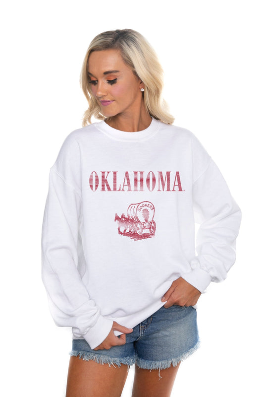 OKLAHOMA SOONERS "RUN IT BACK"PERFECT CREW SWEATSHIRT